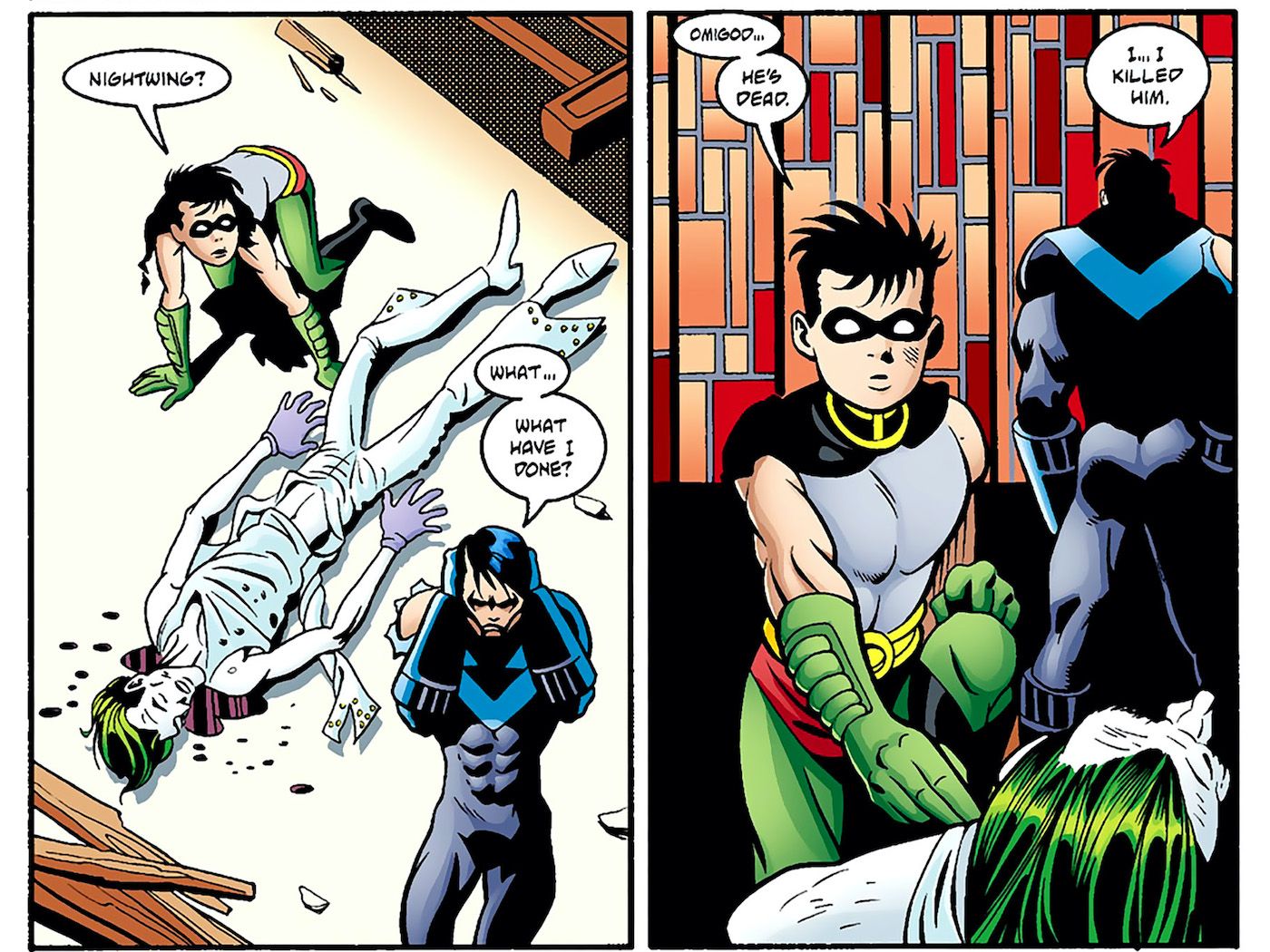 Nightwing mata a Joker