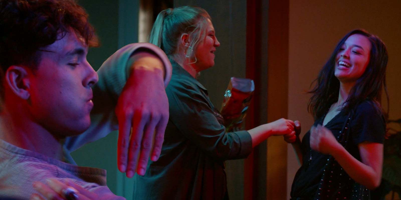 Niko Terho as Lucas Adams, Jaicy Elliott as Taryn Helm and Midori Francis as Mika Yasuda in Grey's Anatomy S19