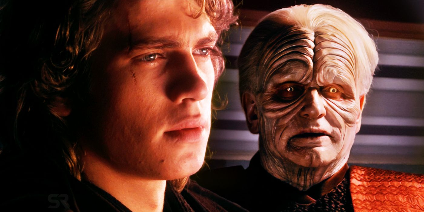 Anakin Skywalker and Darth Sidious in Revenge of the Sith.