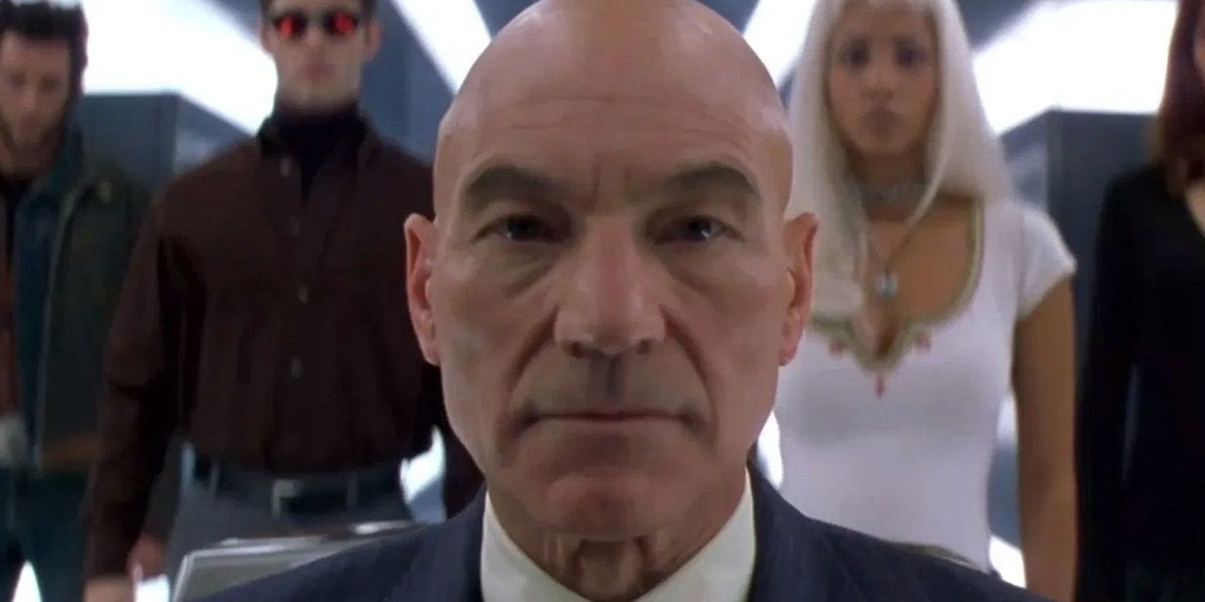 Patrick Stewart as Professor X in the Cerebro in X-Men