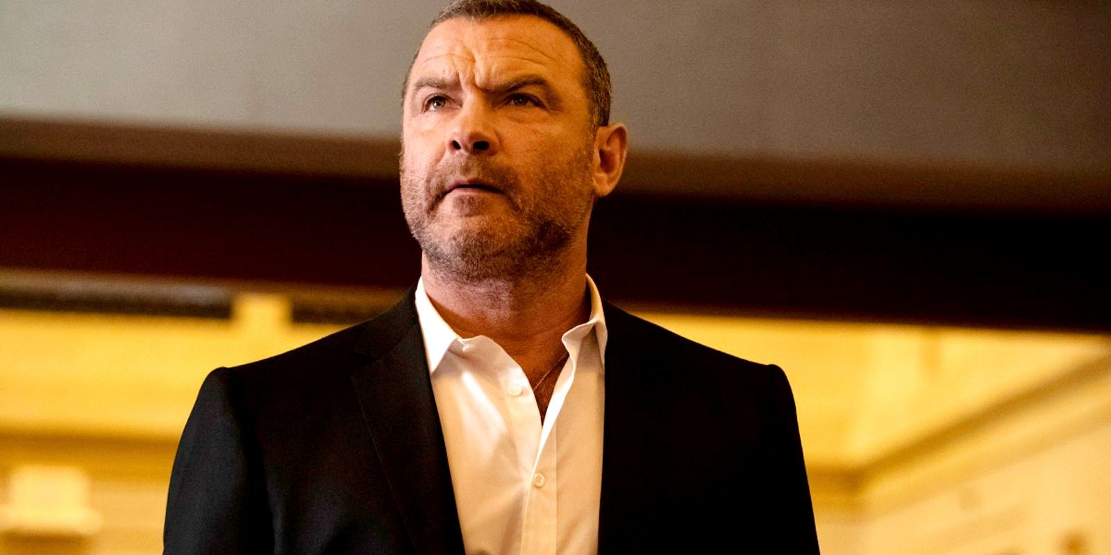 Ray Donovan looking to his side in Ray Donovan