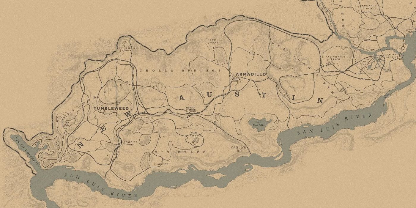 Red Dead Redemption 2 New Austin Map