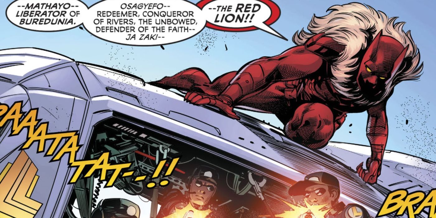 León rojo DC Comics
