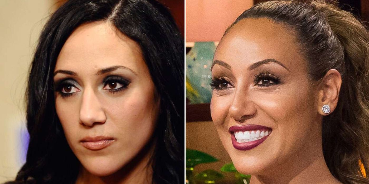 Side by side photos of RHONJ's Melissa Gorga 