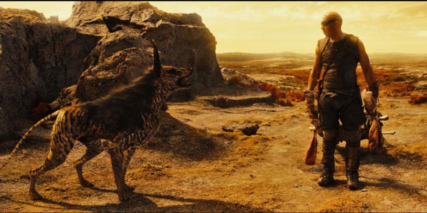 Riddick parle à son chien à Riddick 