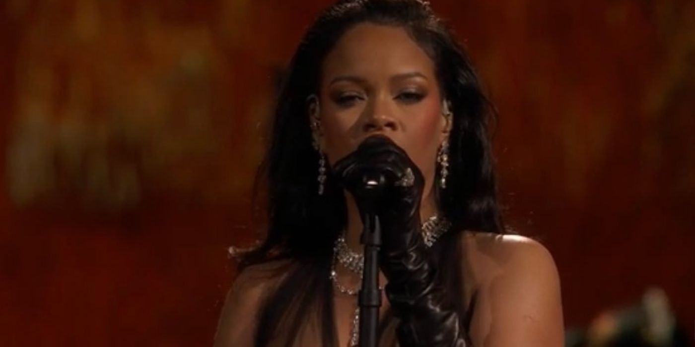 Rihanna singing at Oscars 2023
