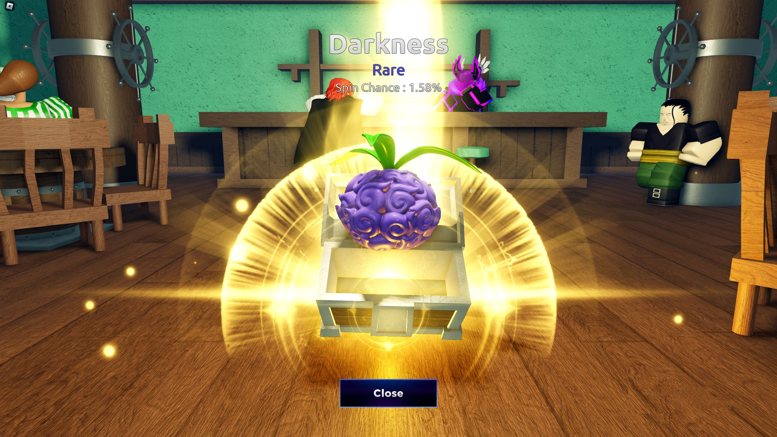 Roblox Fruit Battlegrounds Player Unlocking Rare Darkness Fruit Through Fruit Spin