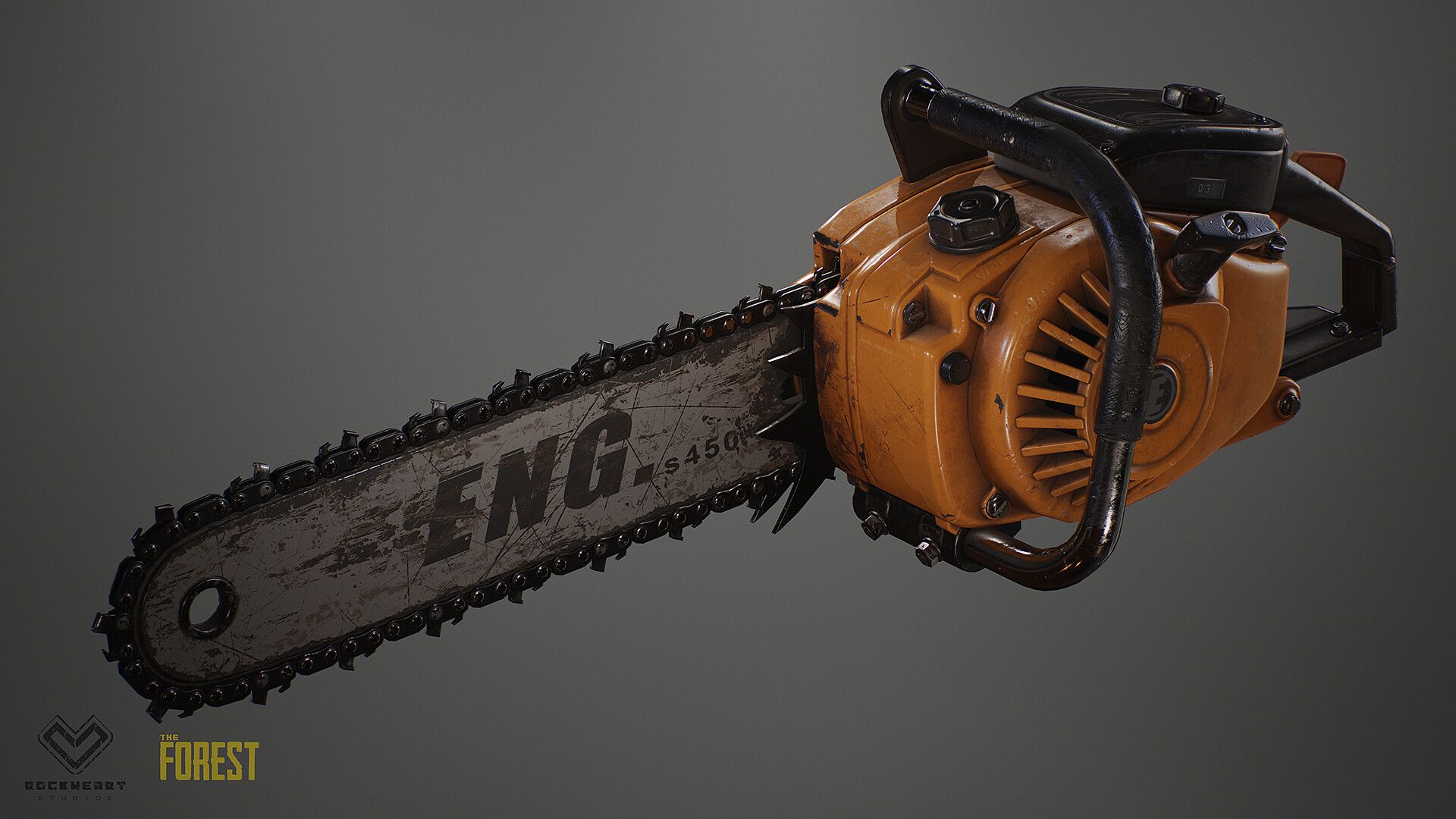 Model art of the chainsaw in Sons of the Forest