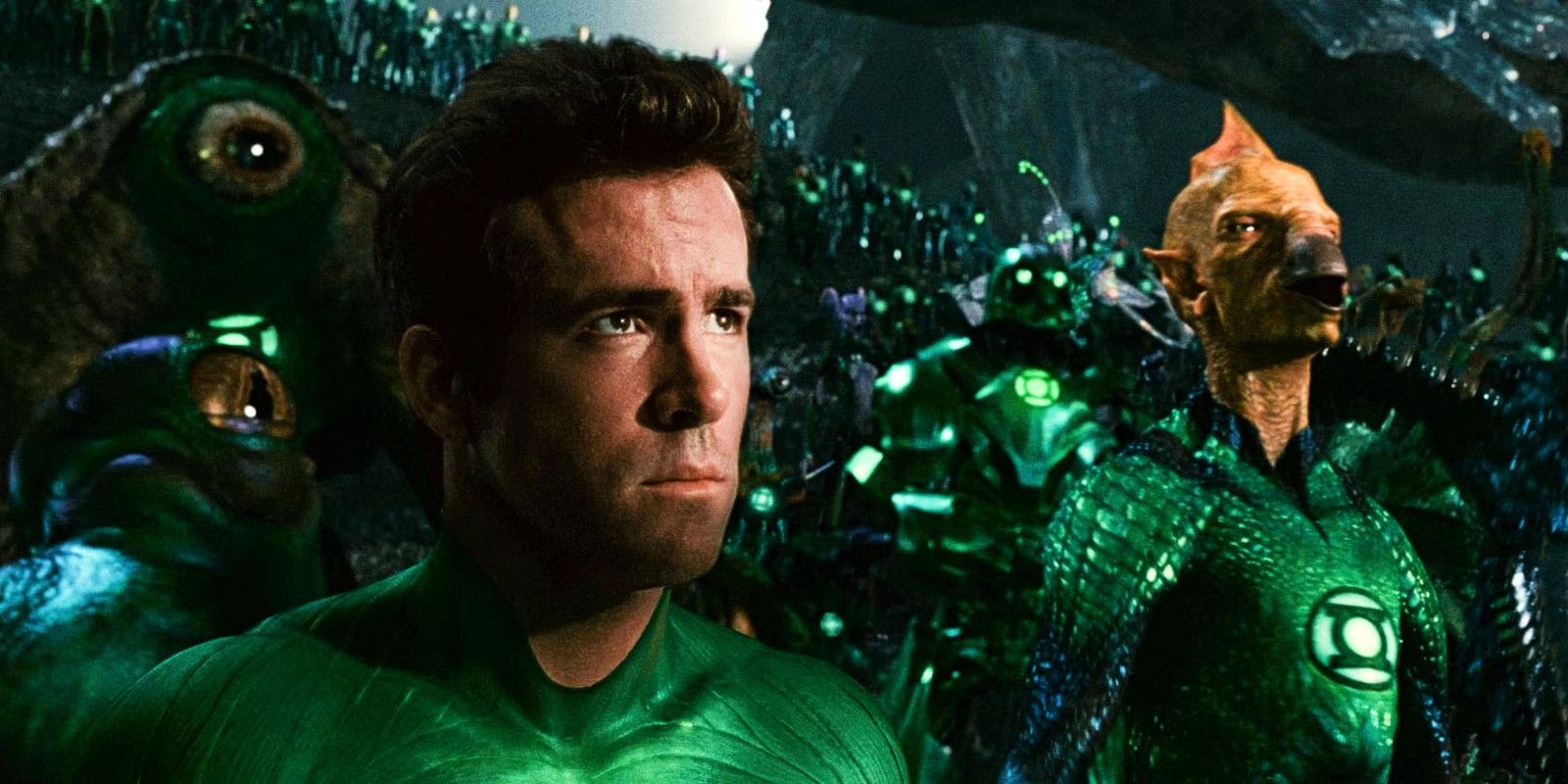 Ryan Reynolds in Green Lantern Listening To Sinestro Speech