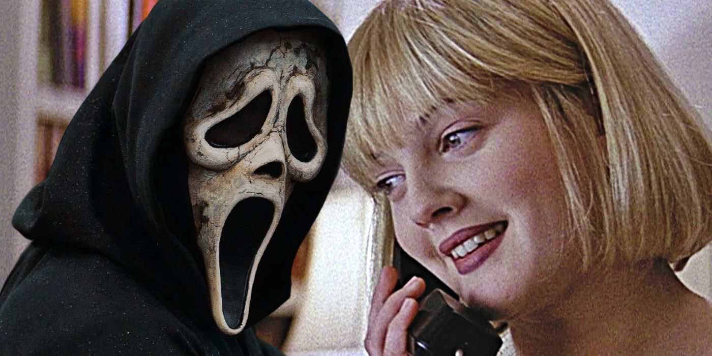 Scream 6 Ghostface with Scream 1996 Drew Barrymore