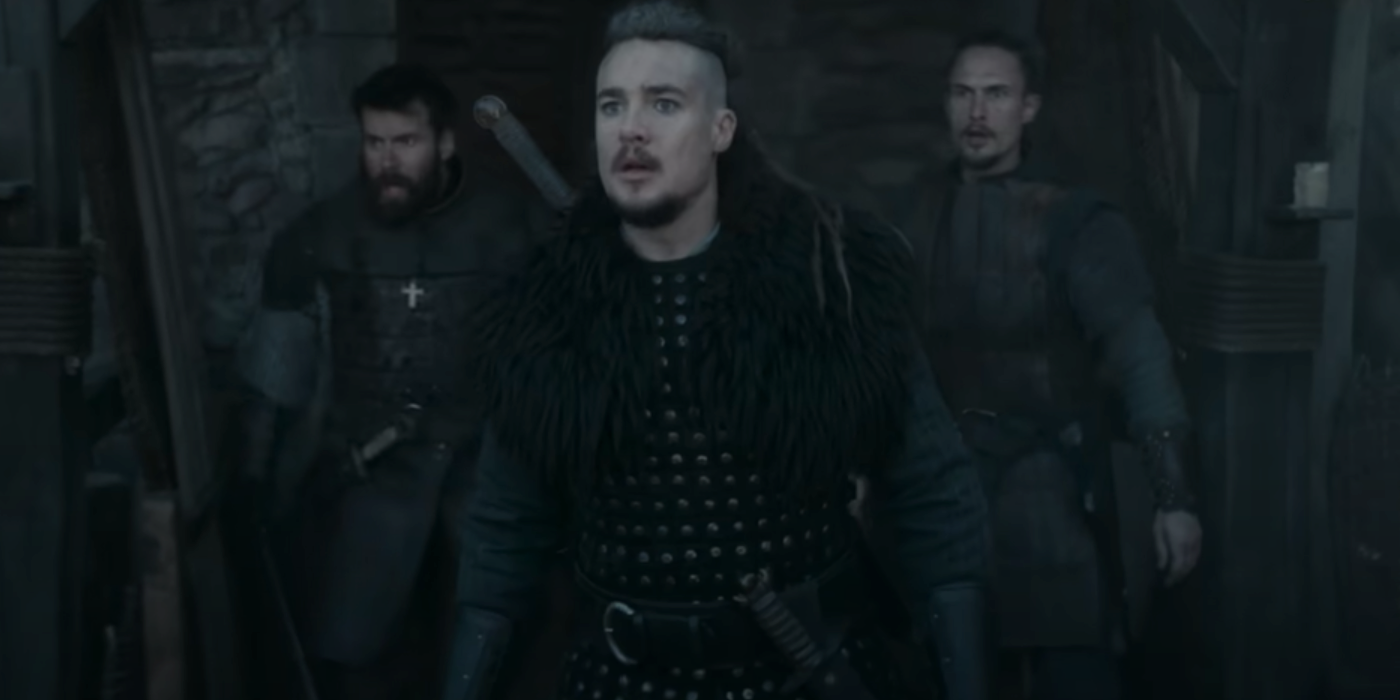 Uhtred and his companions in Seven Kings Must Die.