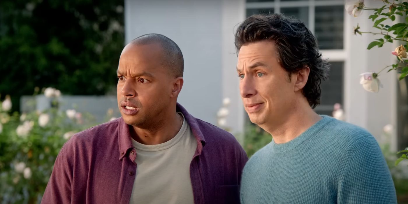 JD and Turk looking at something together