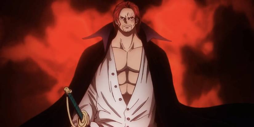 Shanks looks menacing in One Piece