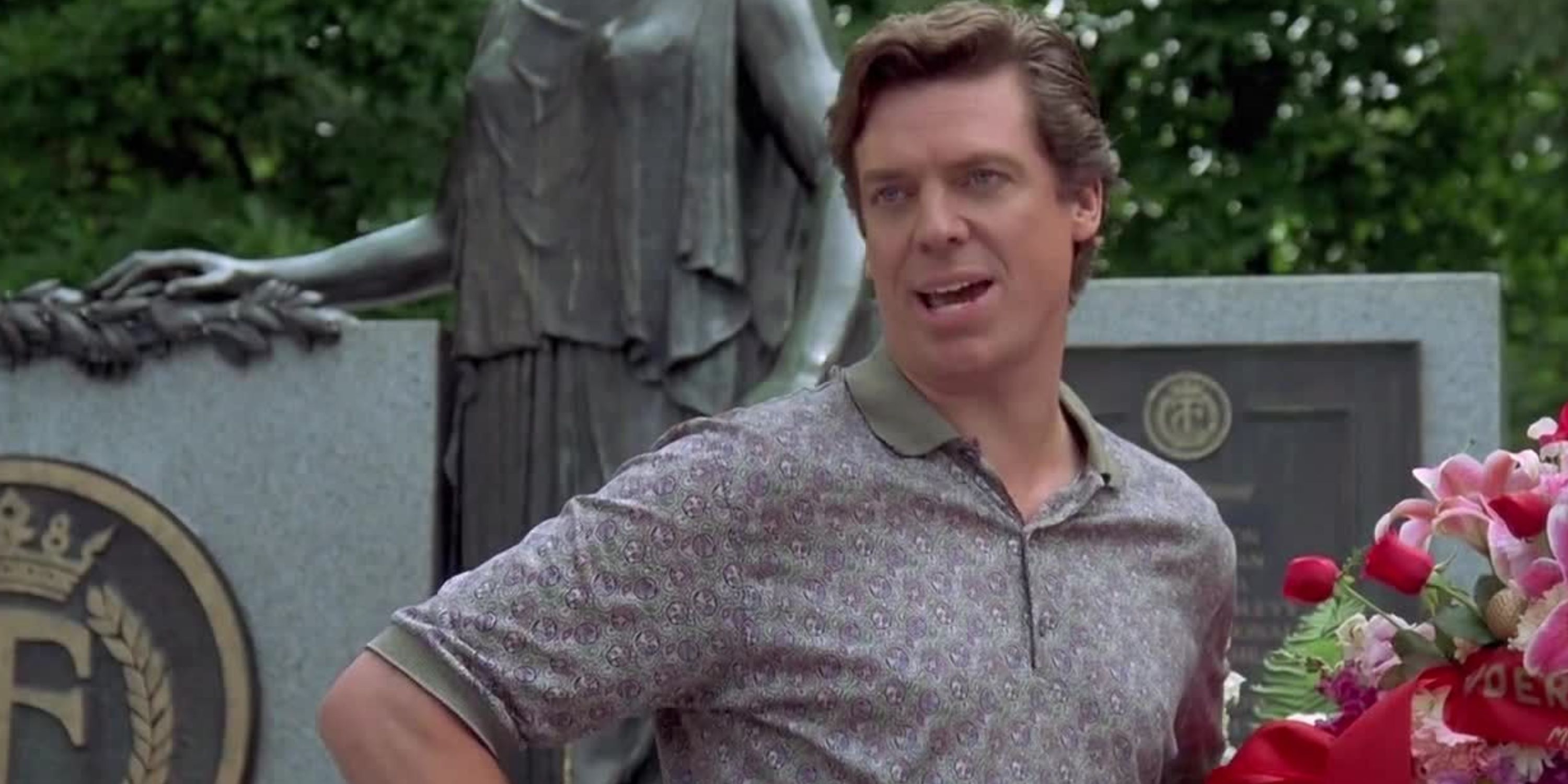 Shooter McGavin at Chubbs' funeral in Happy Gilmore