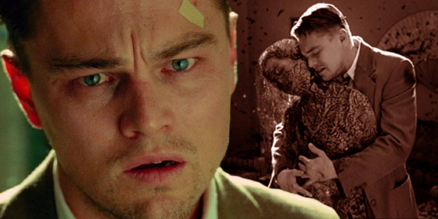 Custom image Leonardo DiCaprio looking distraught and hugging his dead wife in Shutter Island
