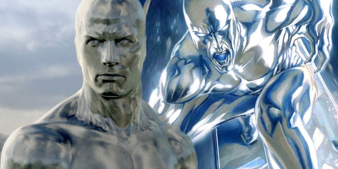 silver surfer in fantastic four 2 and marvel comics