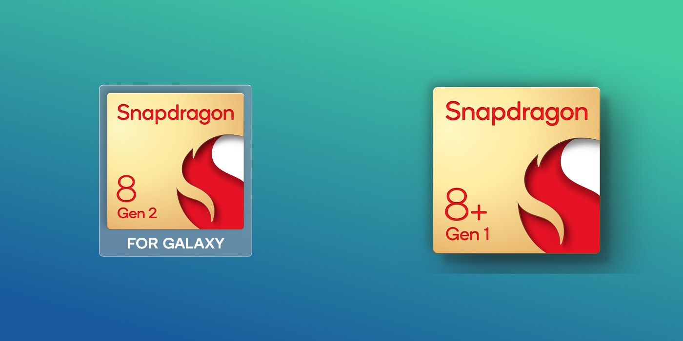 Una foto que muestra la insignia Snapdragon 8 Gen 2 para Galaxy y Snapdragon 8+ Gen 1