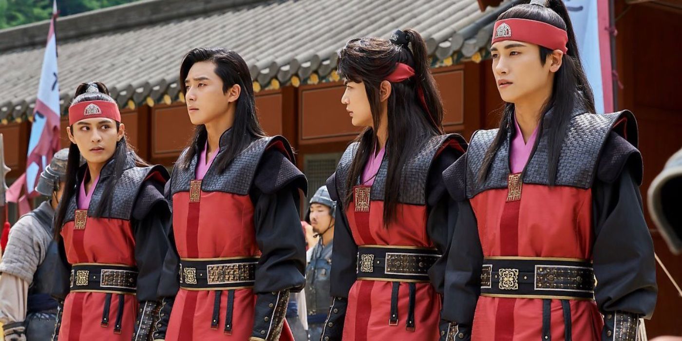 Soldiers looking at each other in Hwarang