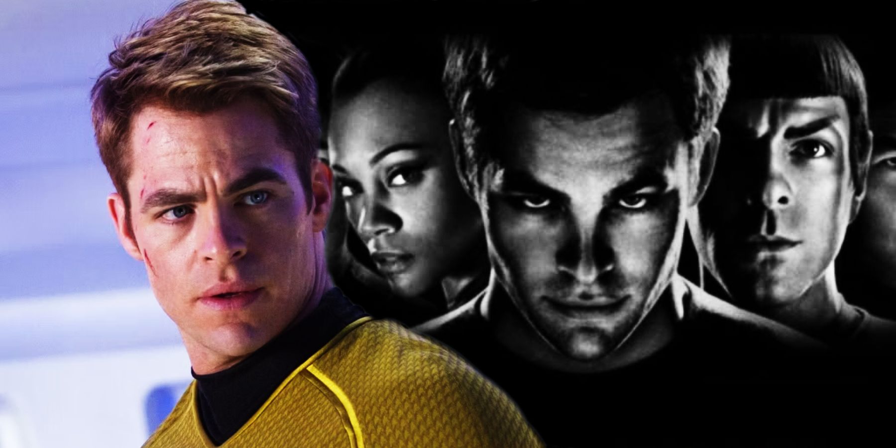 Chris Pine as Captain Kirk in the Abrams Star Trek movies