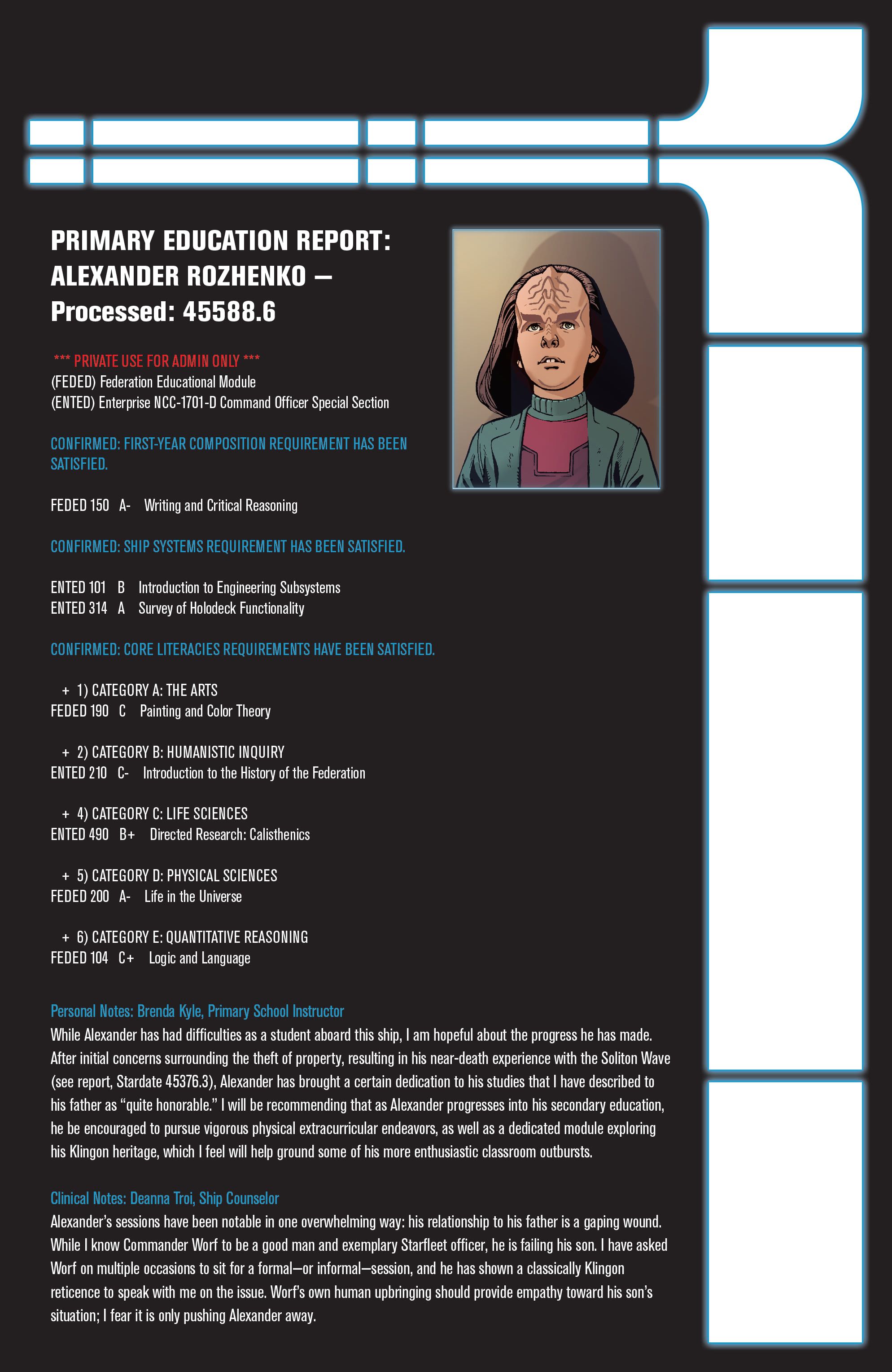 Texto Star Trek Alexander