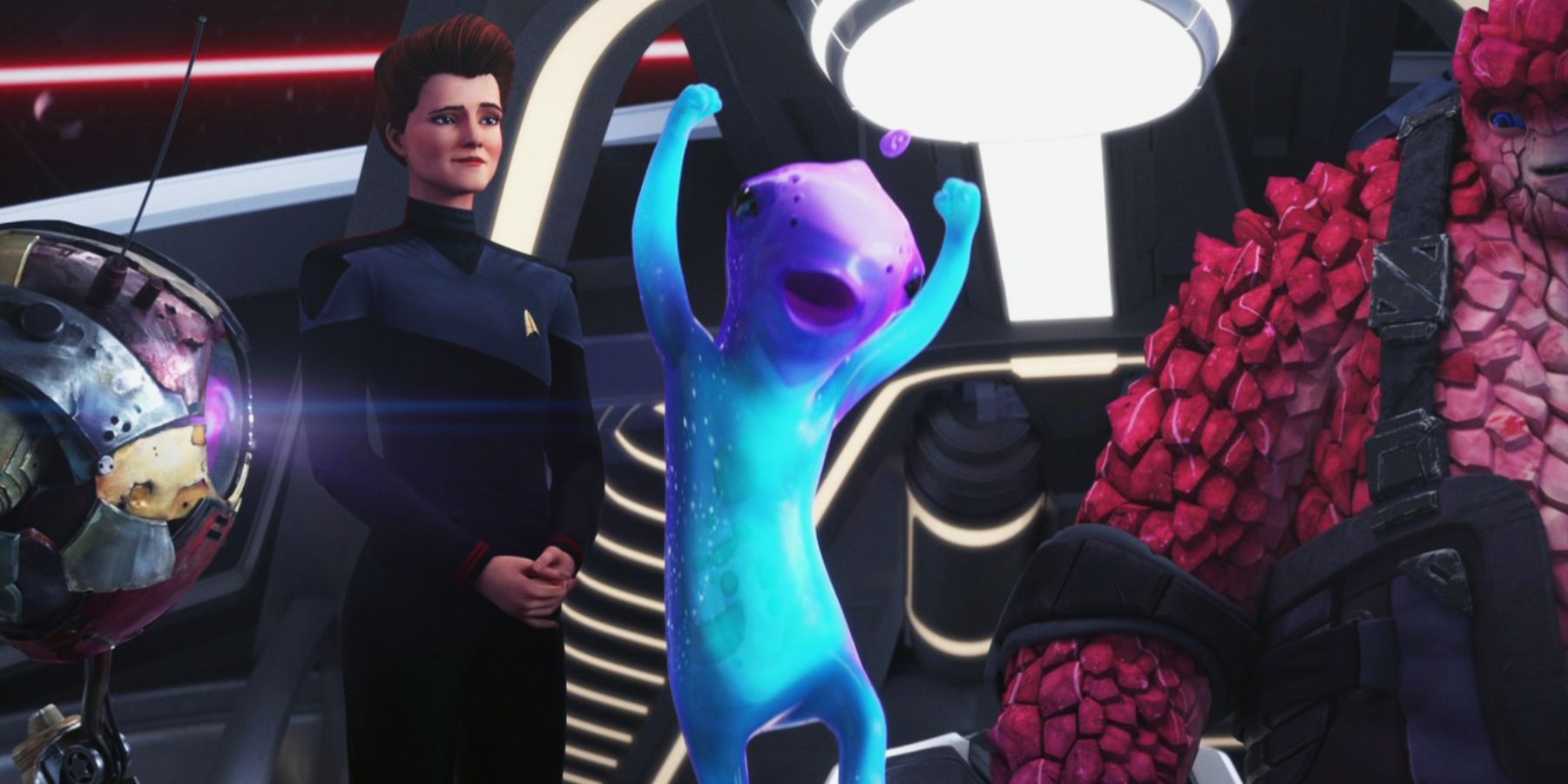Hologram Janeway says goodbye in the Prodigy finale