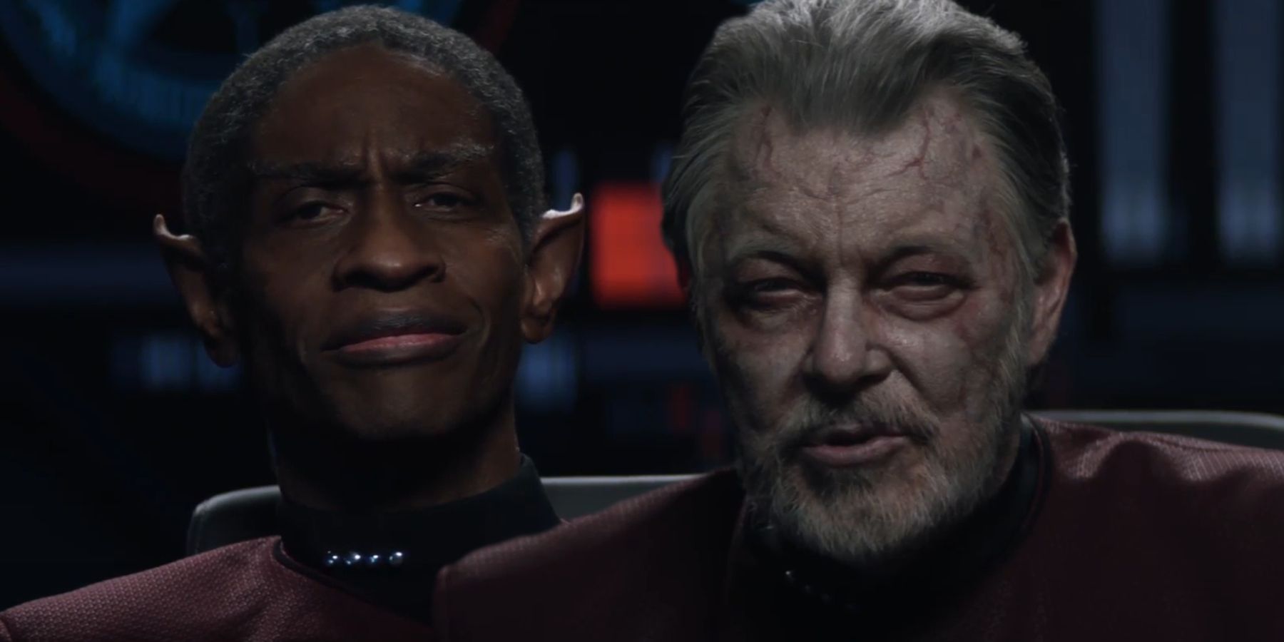 Tuvok and Riker being impersonated by a Changeling in Star Trek: Picard season 3