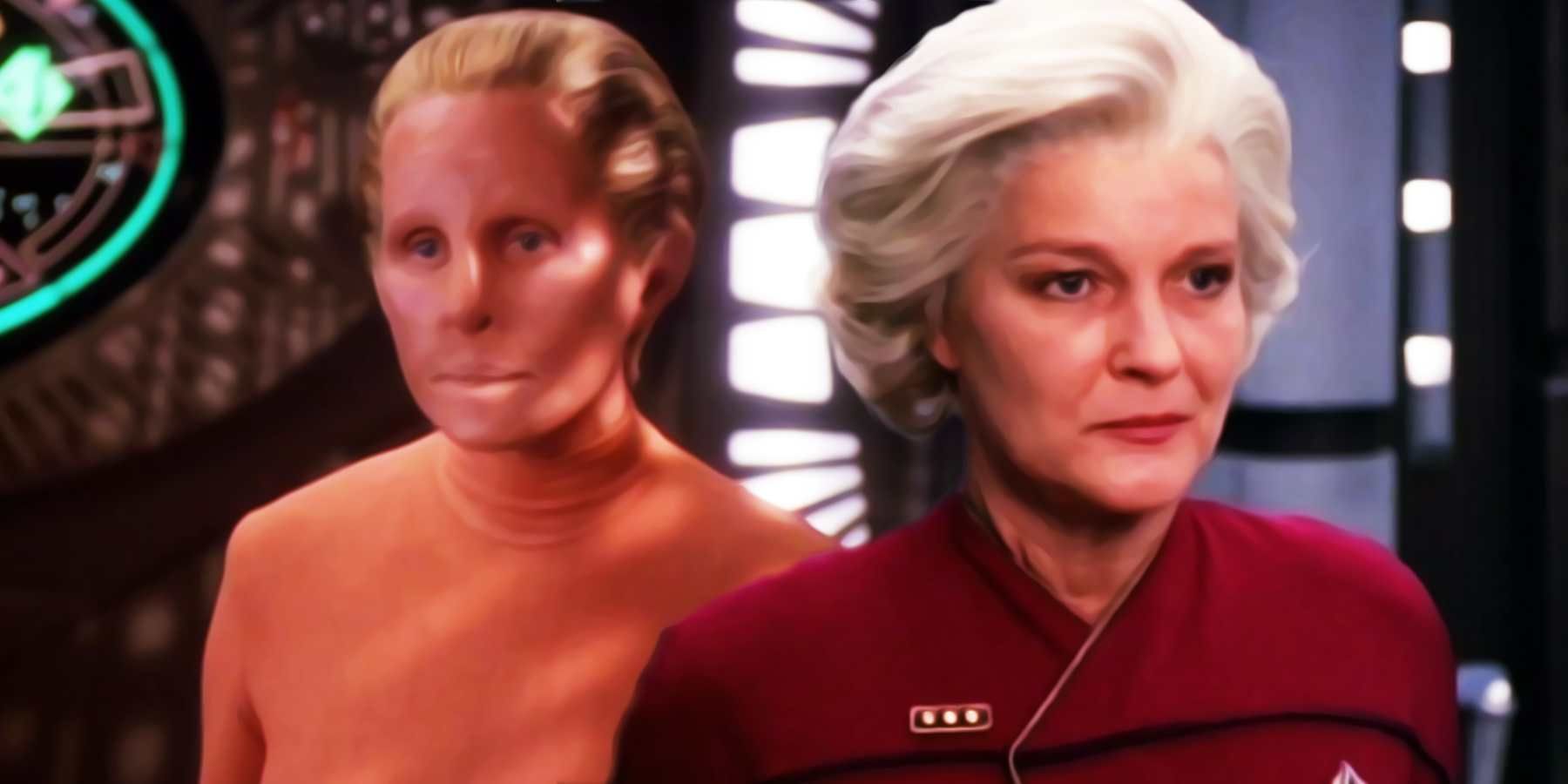 The Female Changeling and Admiral Janeway in Star Trek