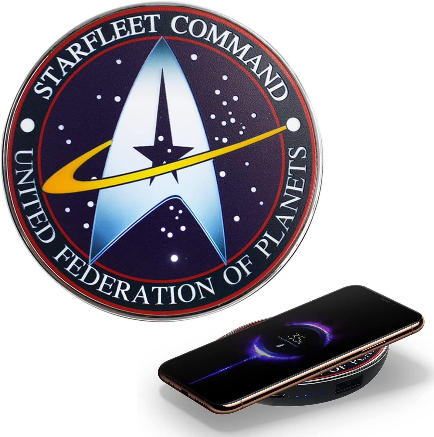 Star Trek Qi Wireless Charger is one of the best accessories for Star Trek Fans