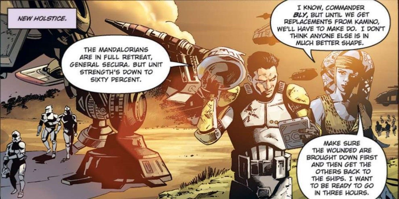 Clone Troopers defeat the Mandalorian Protectors in Star Wars Legends.