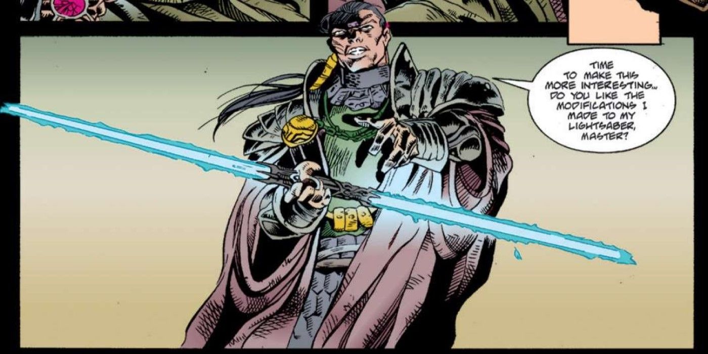 Exar Kun's Lightsaber in Star Wars Tales of the Jedi Sith War #3.