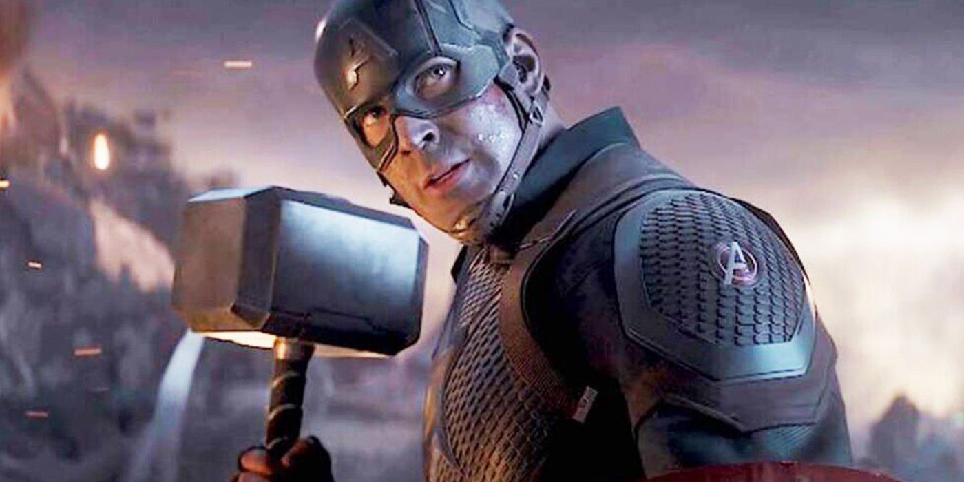 Steve Rogers aka Captain America with Mjolnir
