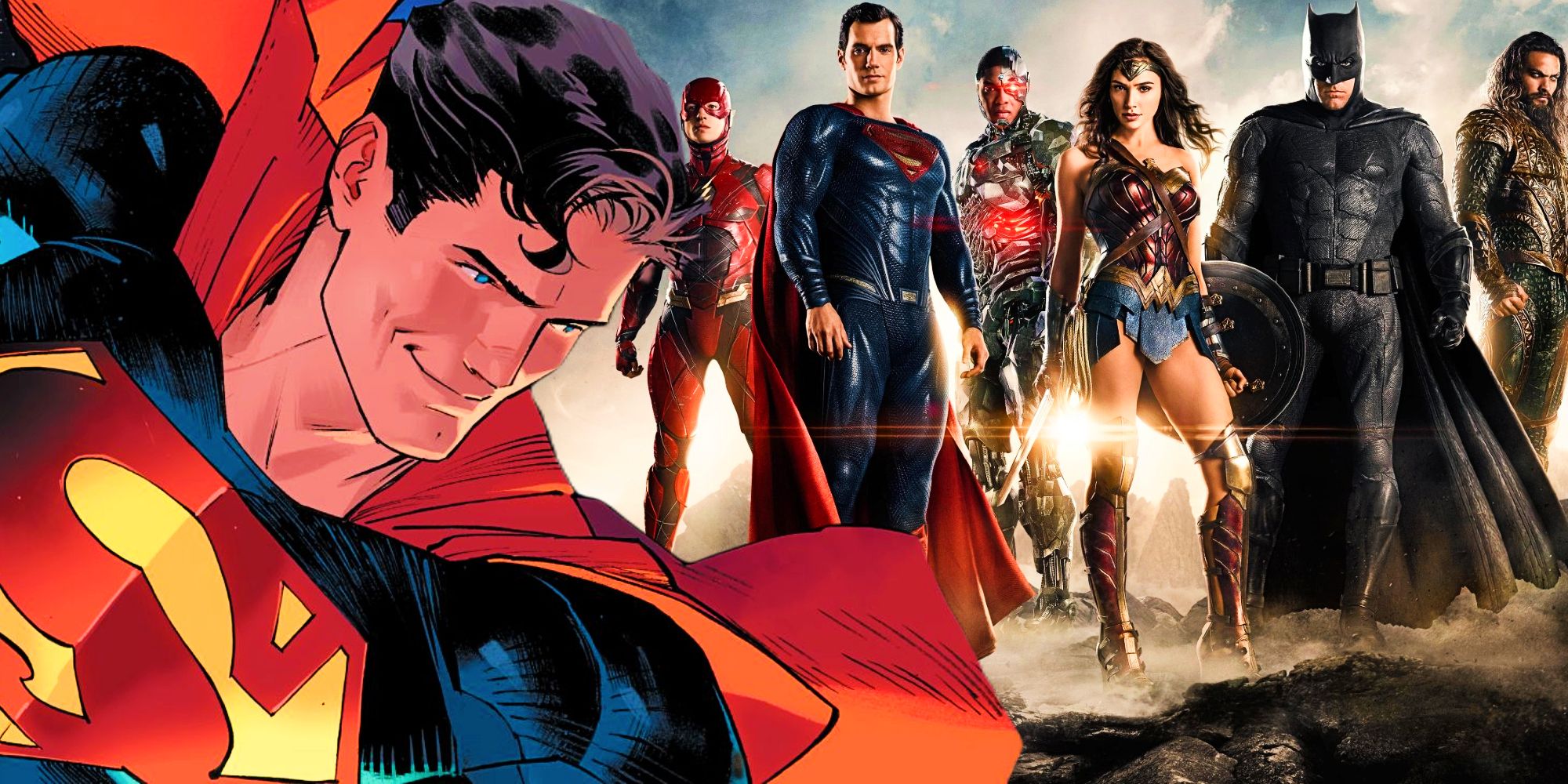 Superman in the comics and the Justice League