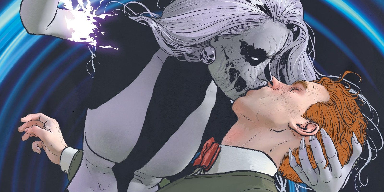 Superman Villain Silver Banshee Kissing Jimmy Olsen