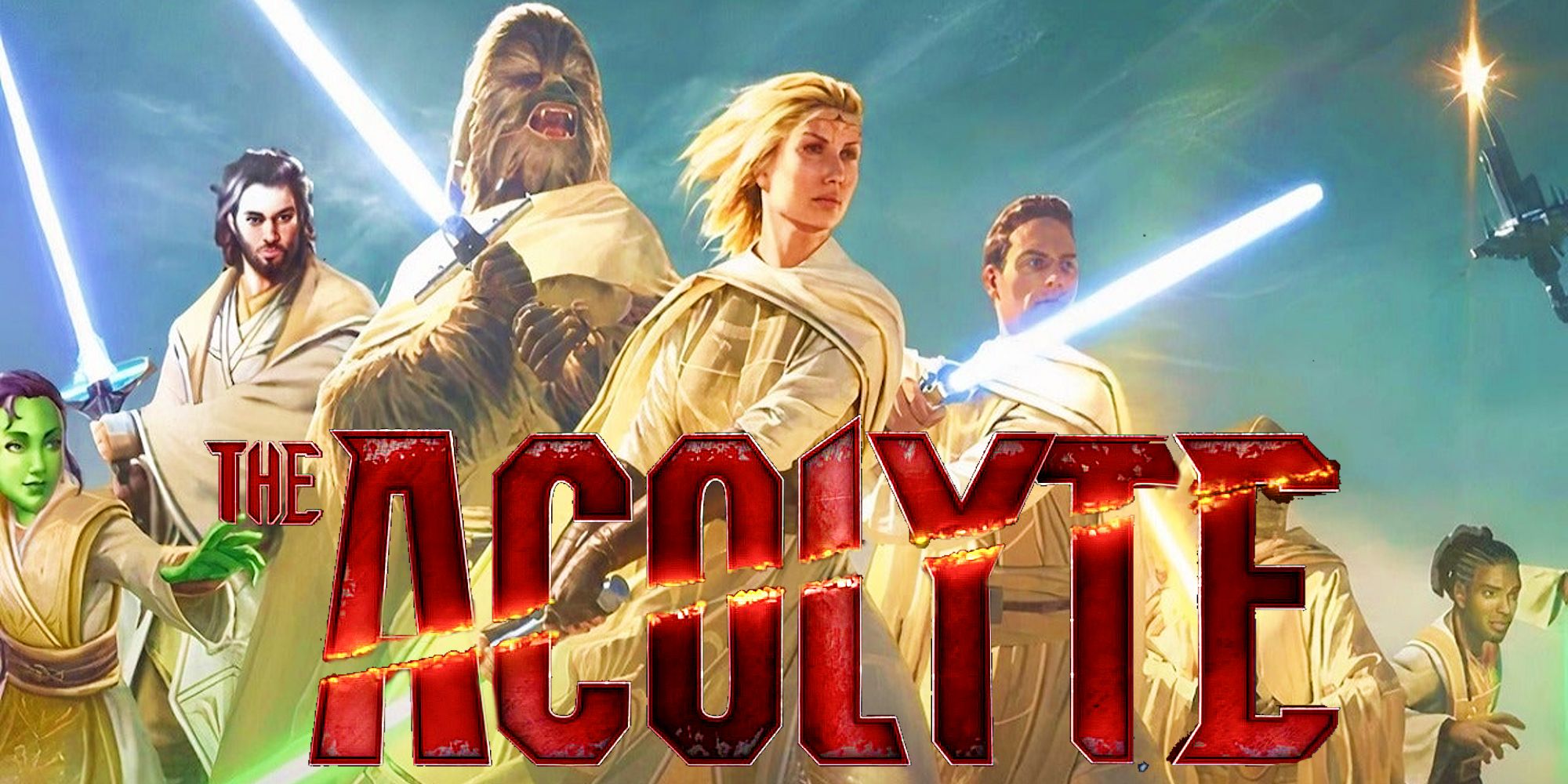 The Acolyte title card over High Republic artwork