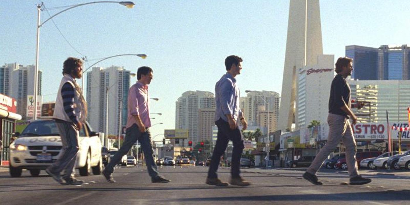 The Wolfpack crosses the street in Vegas in The Hangover 3