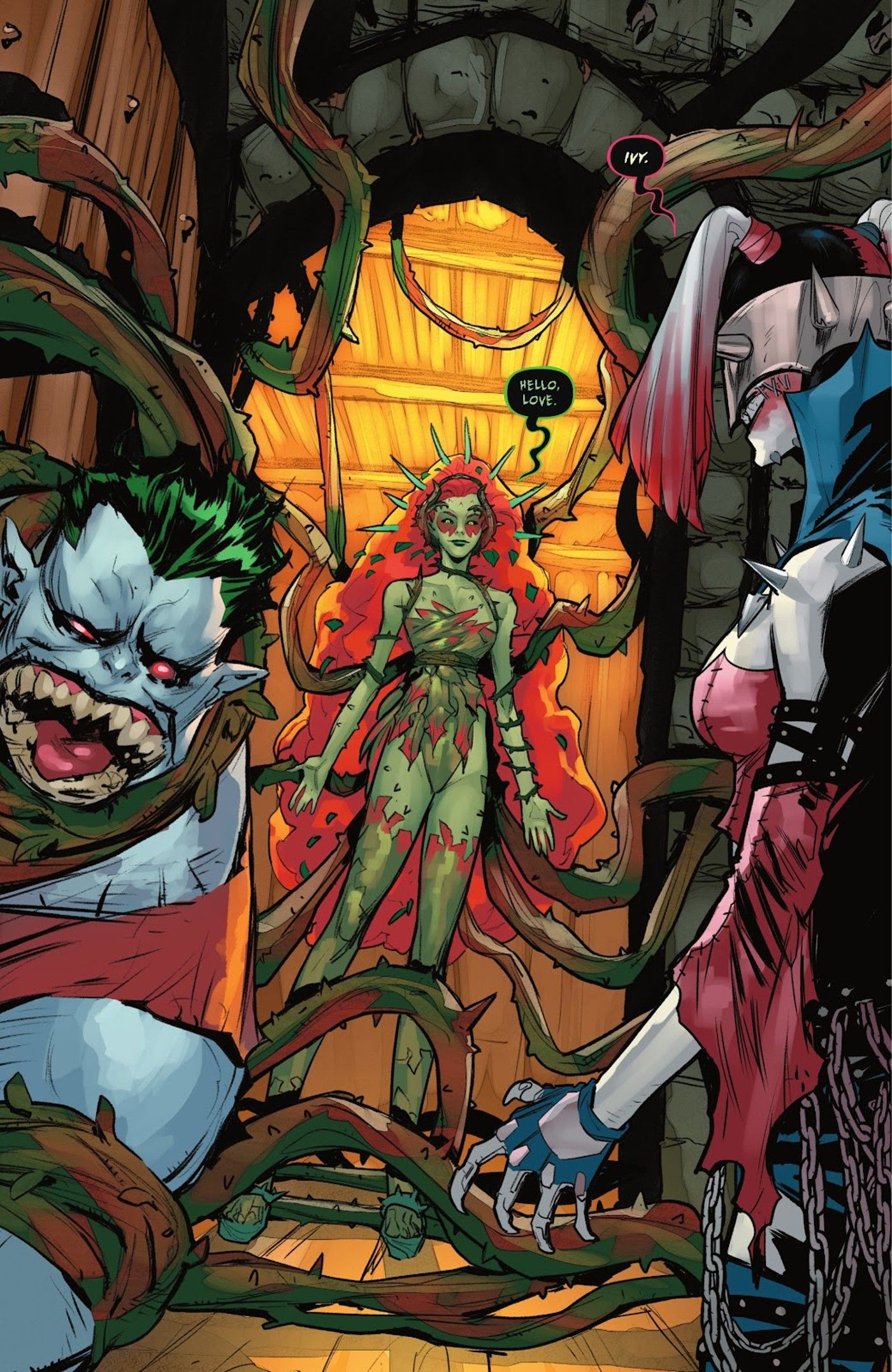 A hera que ri cumprimenta a Harley que ri