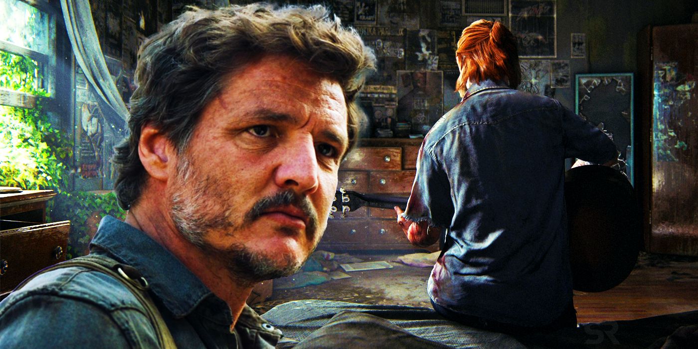 Pedro Pascal as Joel in The Last of Us season 1 and Ellie in Part II