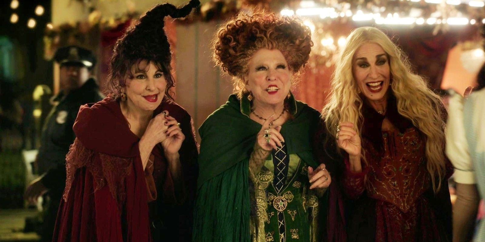 The Sanderson sisters excited to see something in Hocus Pocus 2