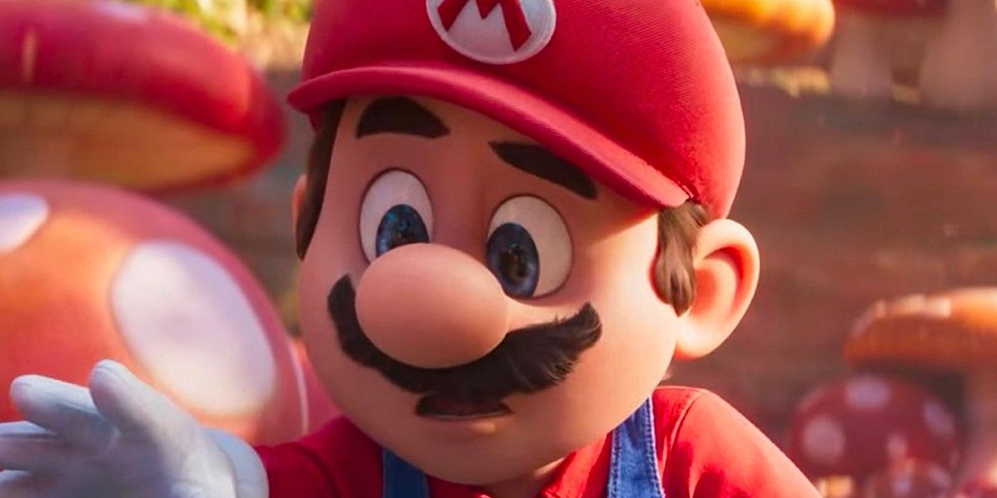 Mario gesturing in The Super Mario Bros. Movie