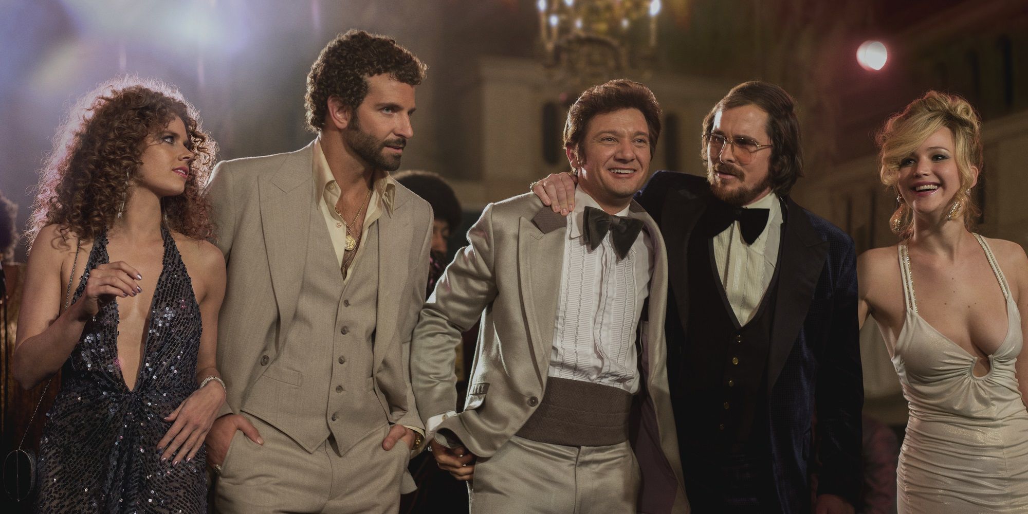 The cast of American Hustle standing together