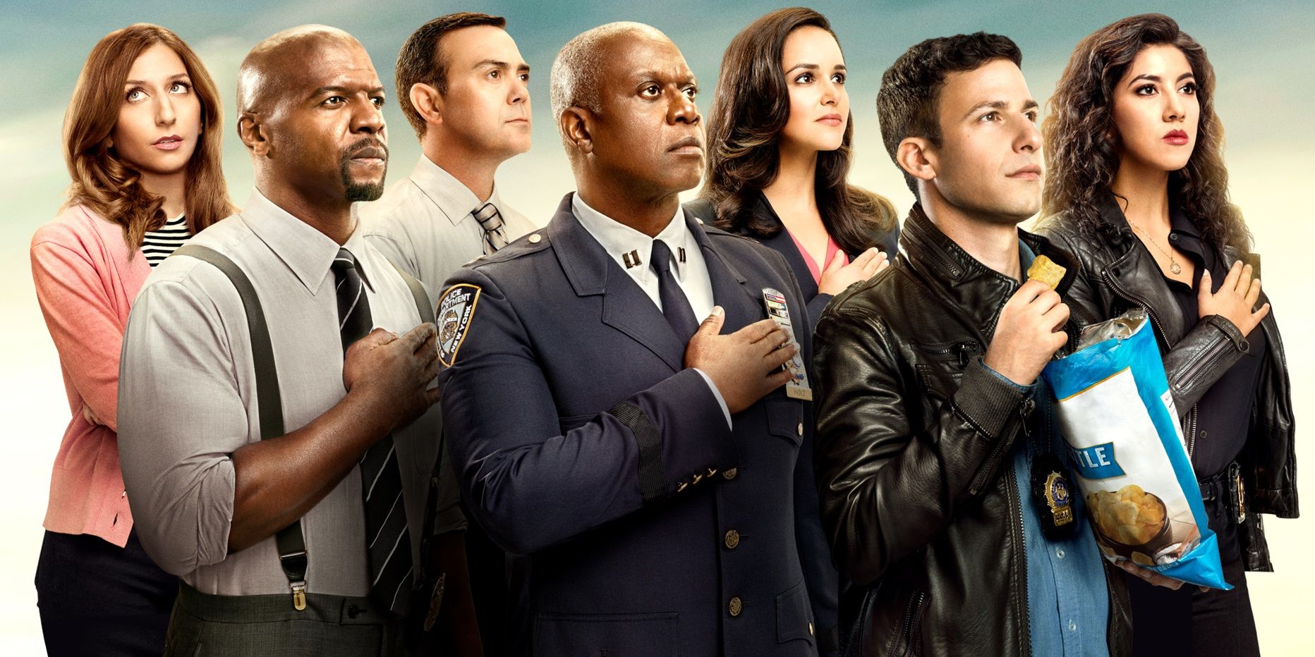 The cast of Brooklyn 99 in a promotional image