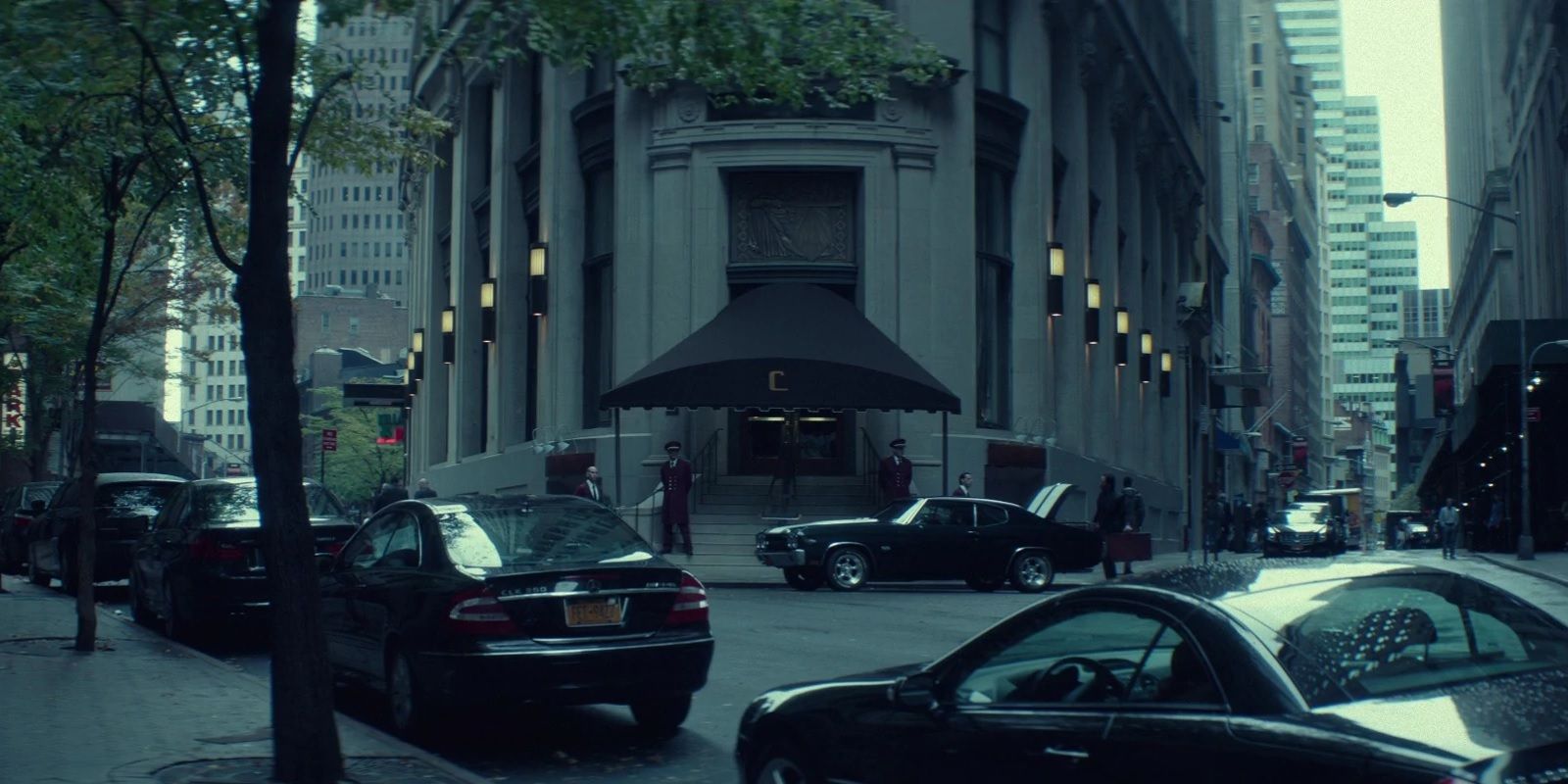 The exterior of the New York Continental in John Wick