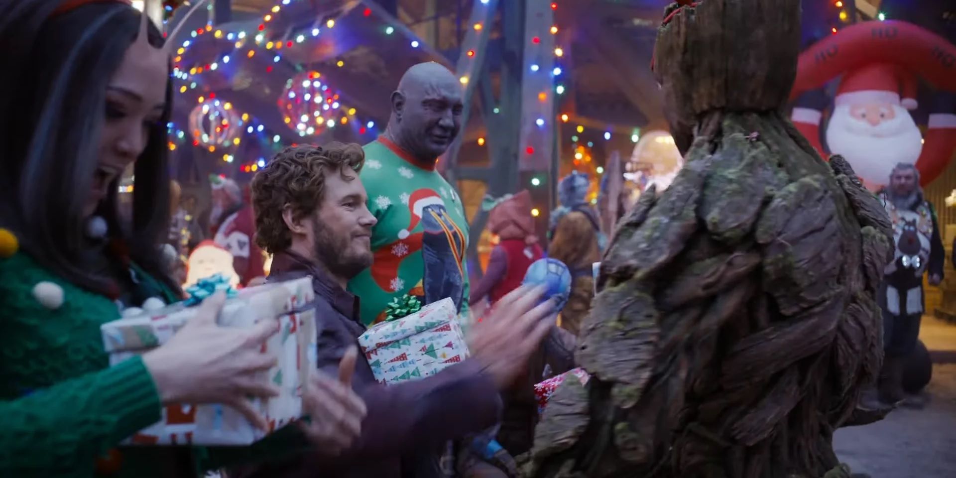 The Guardians of the Galaxy celebrate Christmas