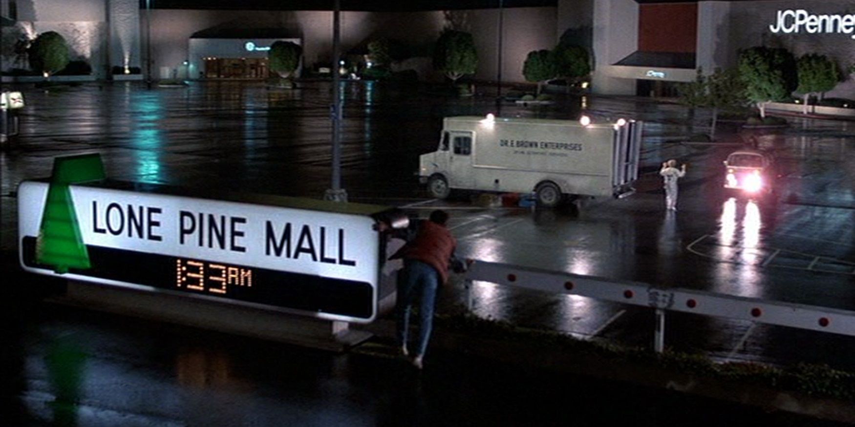 The Lone Pine Mall sign in Back to the Future