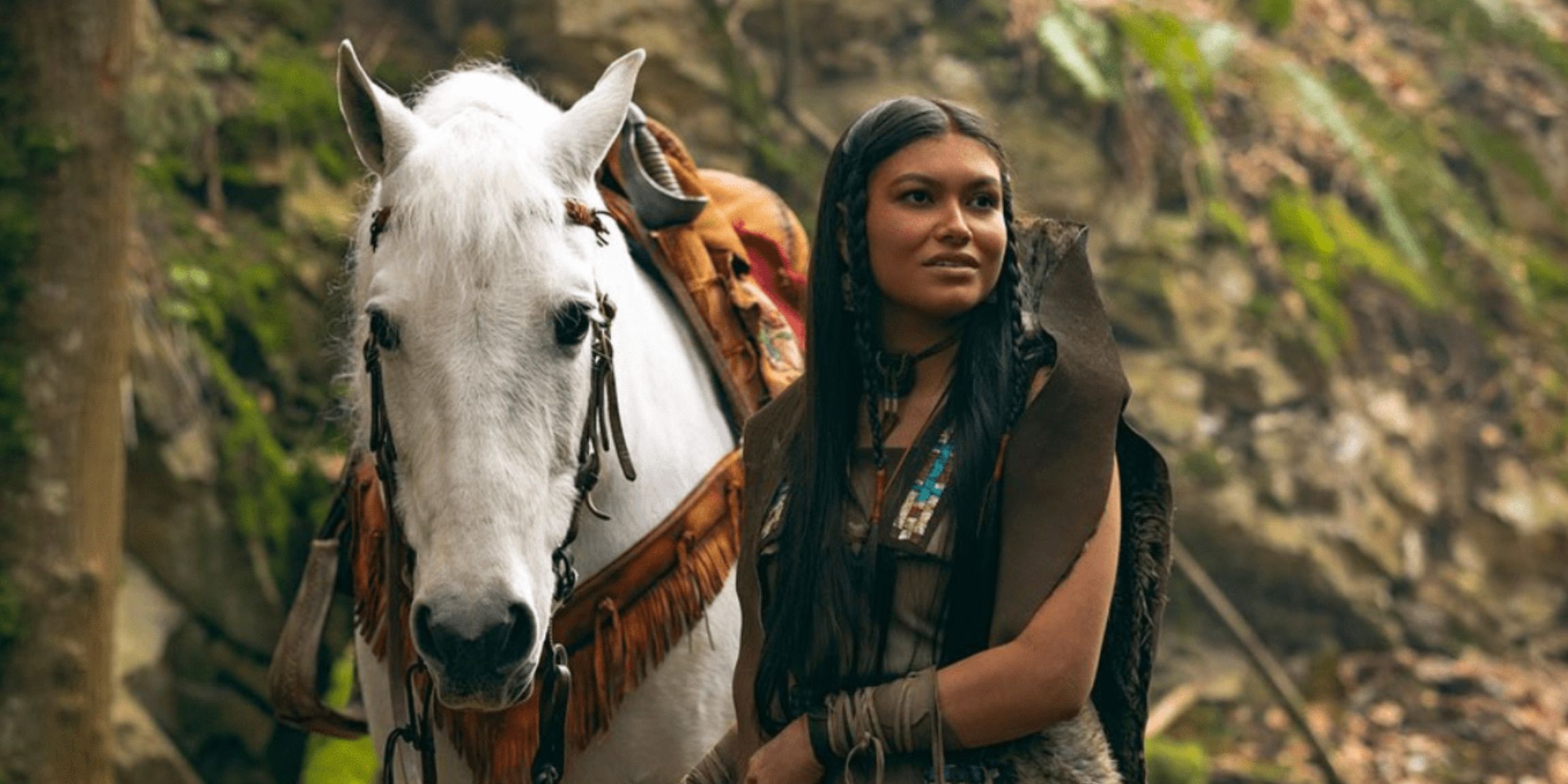 Tiger Lilly with her horse in Peter Pan and Wendy