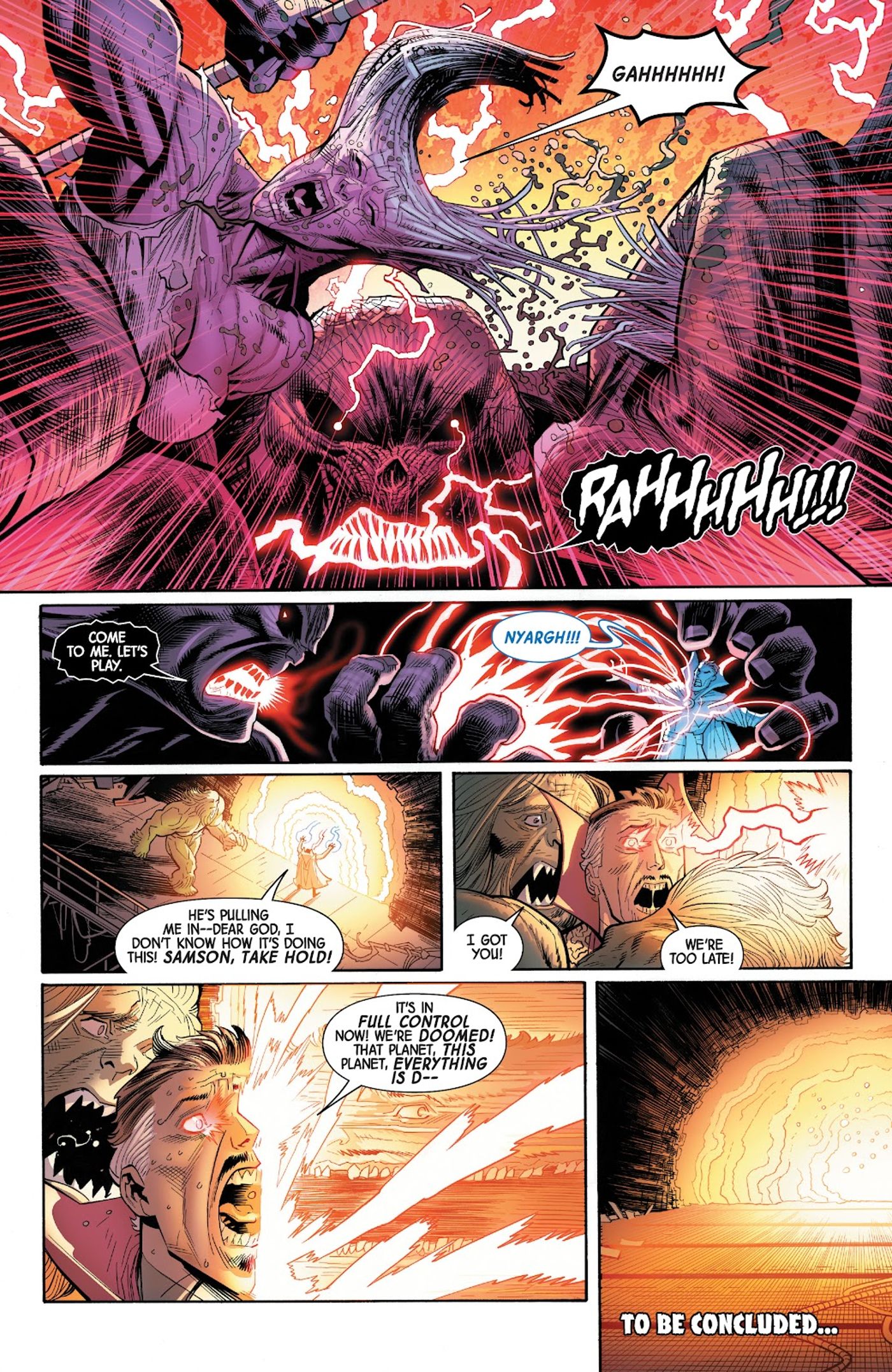 Titan absorbs magic from Doctor Strange in Hulk