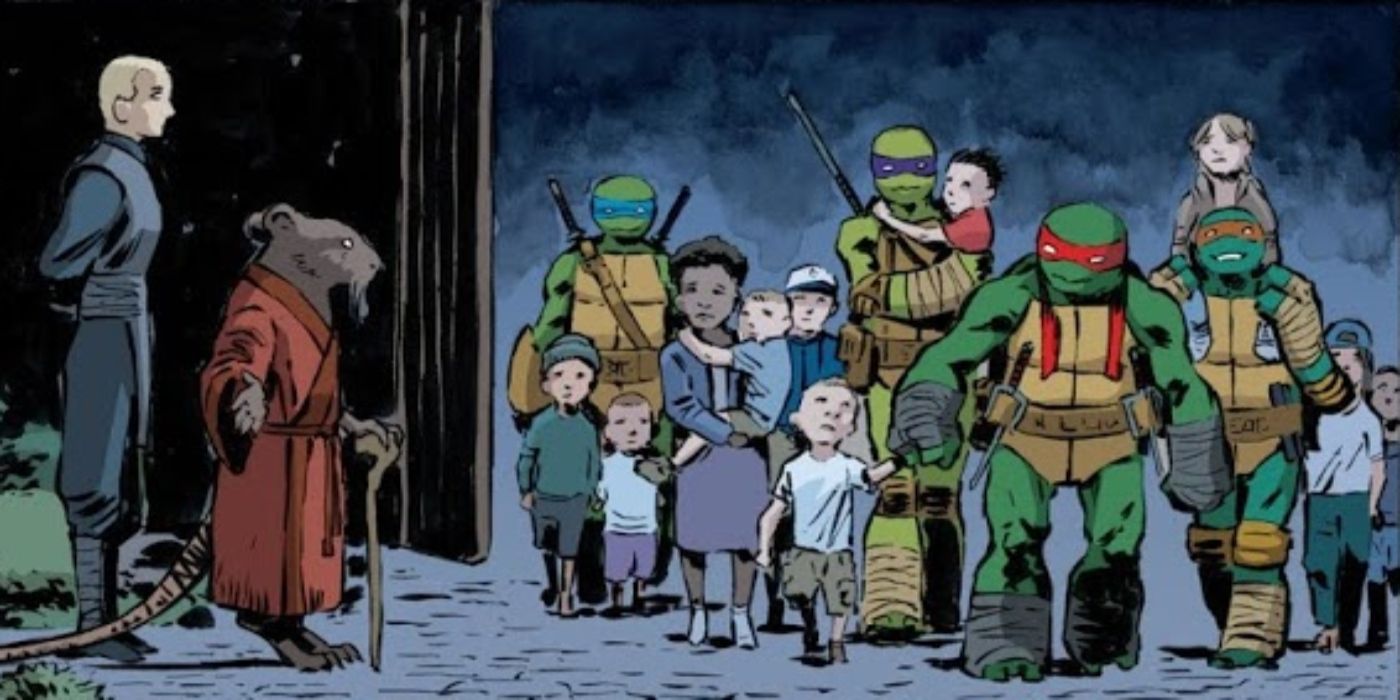 TMNT bringing kids to the Foot Clan.