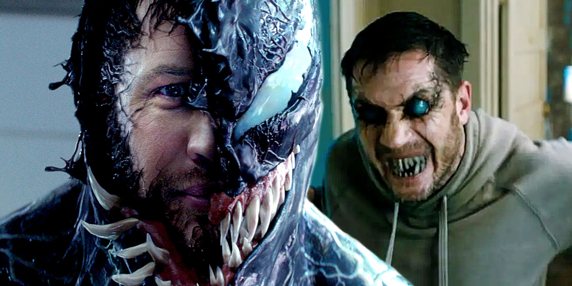 Eddie Brock de Tom Hardy et le Symbiote dans Venom