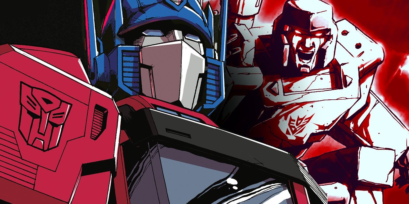 Utvald bild: Optimism Prime (vänster) och Megatron (höger) från den animerade serien Transformers