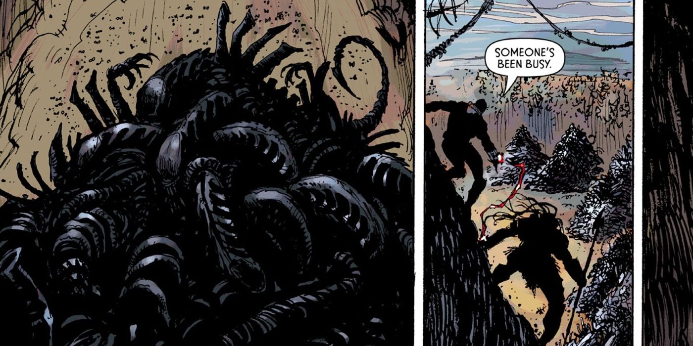 A pile of dead Xenomorphs.